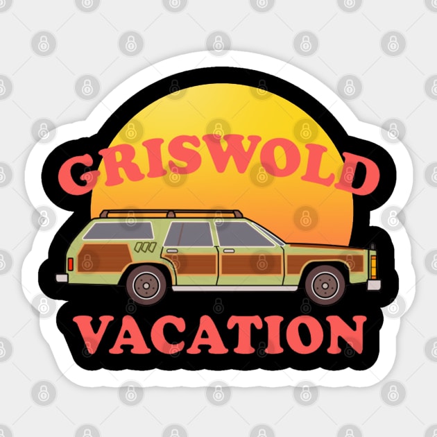 Griswold Vacation Ford Wagon Sticker by bonekaduduk